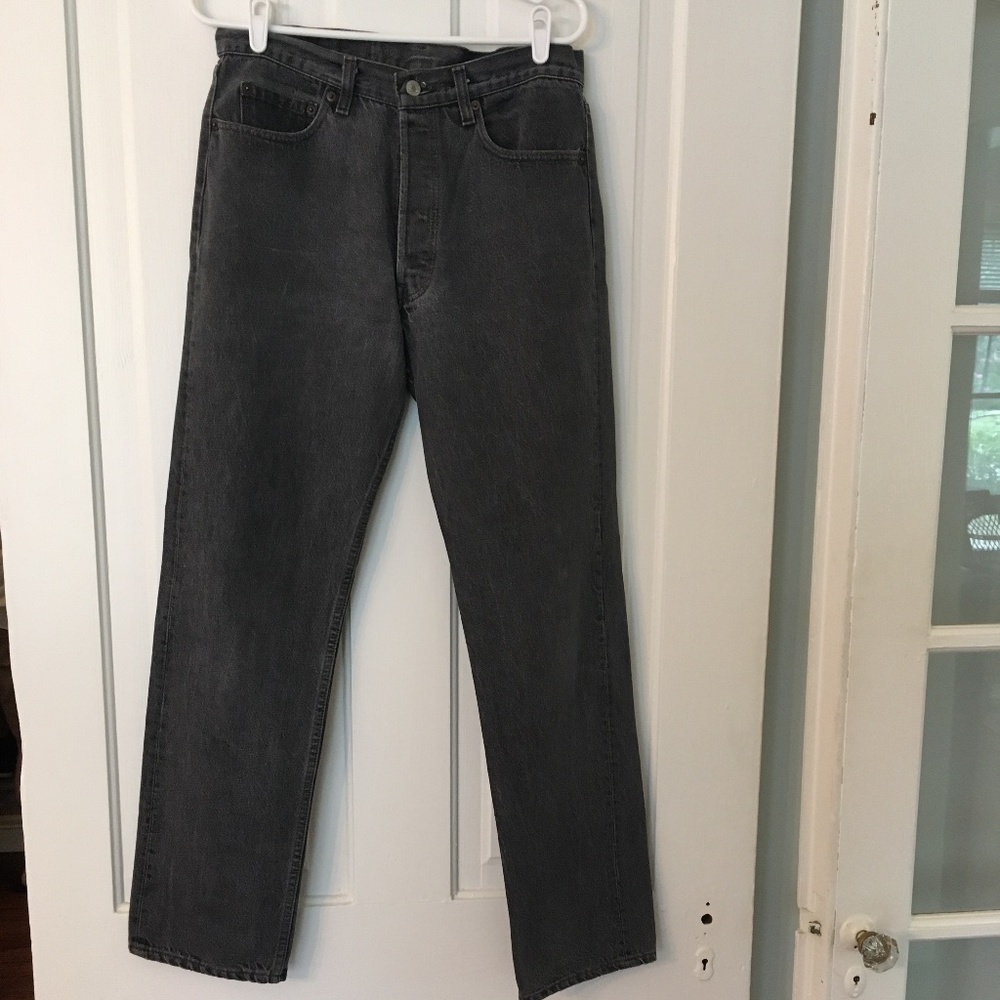 Levi's Grey Straight Leg 501s